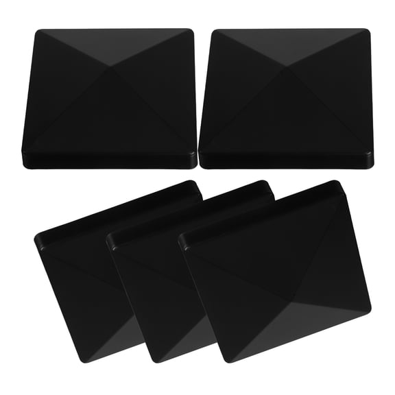 OUNONA 5PCS Pyramid Column Covers Plastic Fence Post Caps Post Tops for Wooden Fences Replacement Column Tops for Outdoor Garden and Yard