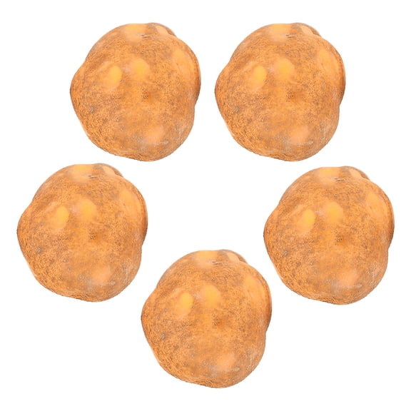 OUNONA 5-Pack Realistic Artificial Potato Models Foam Fake Vegetables for Kitchen, Restaurant, Home Display Decor