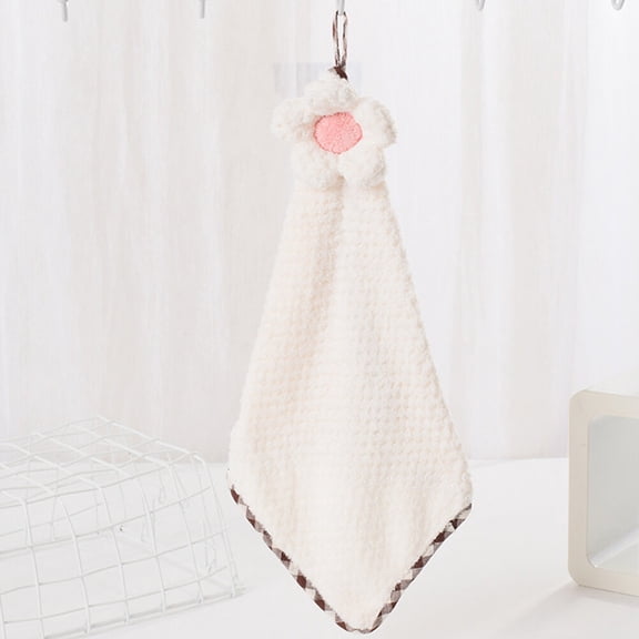 OUNONA 5Pcs Assorted Coral Velvet Hand Towels Hanging Soft Absorbent Towels for Bathroom and Kitchen