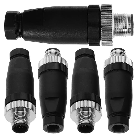 OUNONA 5Pcs Black Male Female Socket Circular Connector for Reliable Aeronautical and Industrial Wiring