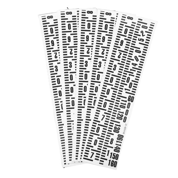 OUNONA 5-Piece Classroom Height Chart Black Wall Decal for Home or School, Easy to Mount Growth Measurement Sticker