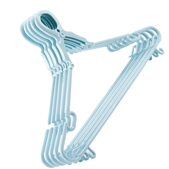 WEAVILUX 5pcs Heavy Duty Thick Plastic Hangers for Indoor and Outdoor Use, Clothes Hangers Set