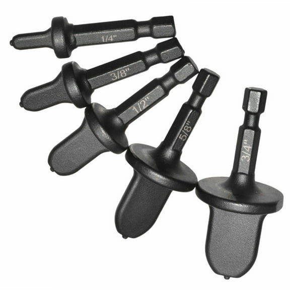 OUNONA 5Pcs Copper Swaging Tool Set Black Portable for Home Use with Drill Compatibility