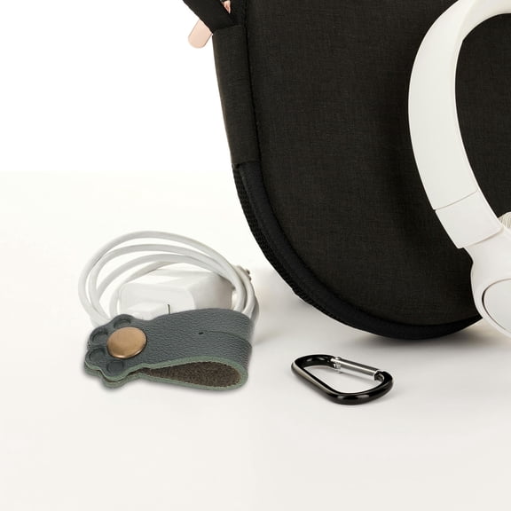 OUNONA 5Pcs Assorted Color Earphone Cable Organizers PU Wraps for Cord Management and Storage