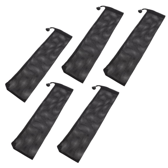 OUNONA Durable Black Nylon Bird Feeder Pouches Tear-Resistant for Pet Use 5Pcs