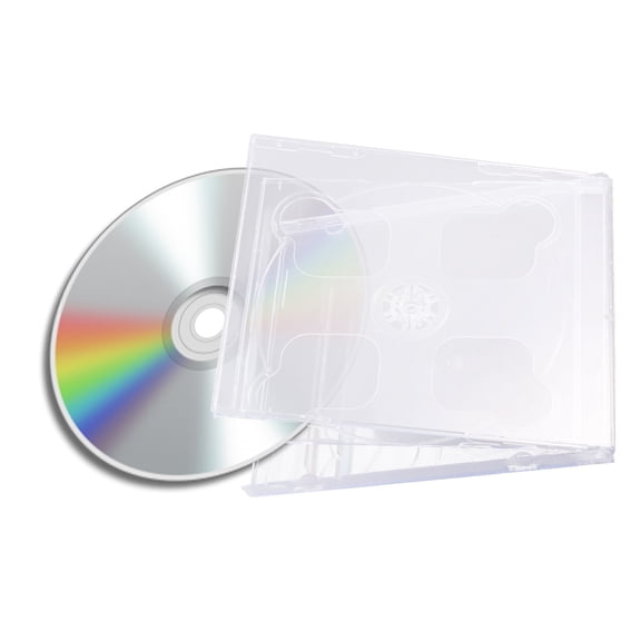 OUNONA 5-Pack Clear Dual CD Jewel Cases Plastic Disk Storage Boxes for Secure Transport and Organized Storage