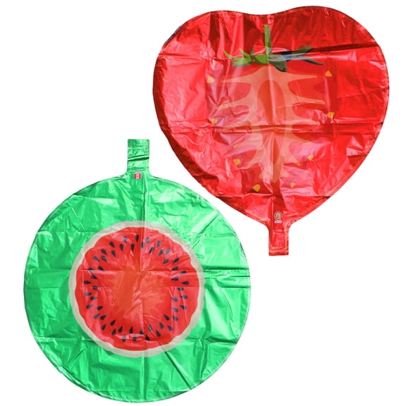 OUNONA 5Pcs Fruit Foil Balloons Assorted Color Reusable Helium Balloons for Birthday Celebration