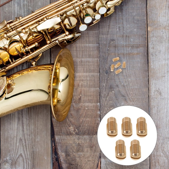 OUNONA 5-Pack Golden Copper Saxophone Neck Screws for Alto and Soprano Repair & Maintenance Instrument Tools
