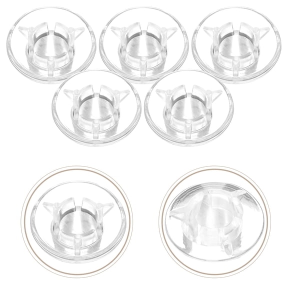 OUNONA 5Pcs Guitar Pedal Footswitch Topper Caps Transparent Plastic for Effectors
