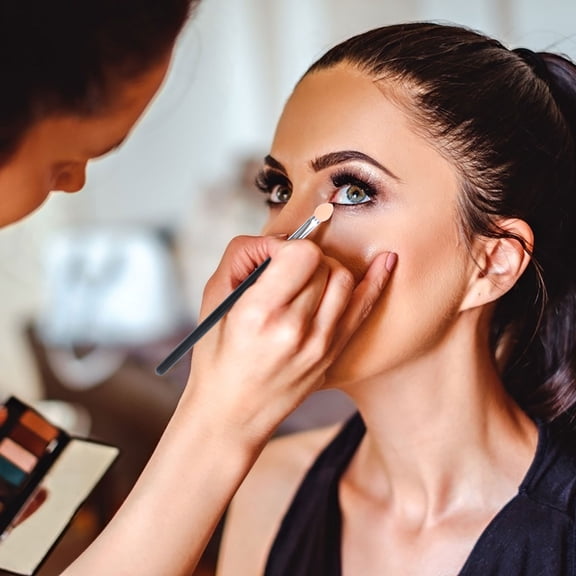 OUNONA 5Pcs Makeup Brush Set Black Latex Sponge Oval Tip Eyeshadow Applicators for Parties