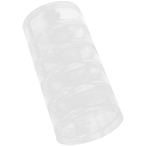 OUNONA Plastic Storage Container Box Cylinder Shape for Makeup Beads and Jewelry Supplies