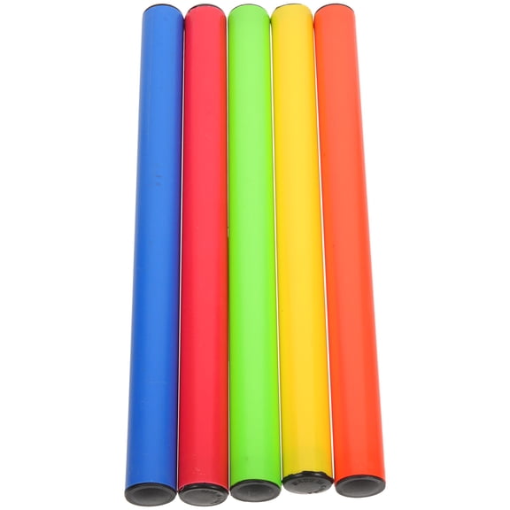 WEAVILUX Lightweight Plastic Relay Assorted Colors, 5 Pieces for Running and Sports Activities