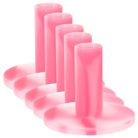 OUNONA 5Pcs Rosy Rubber Golf Tees for Driving Range Improving Distance and Reducing Impact Resistance