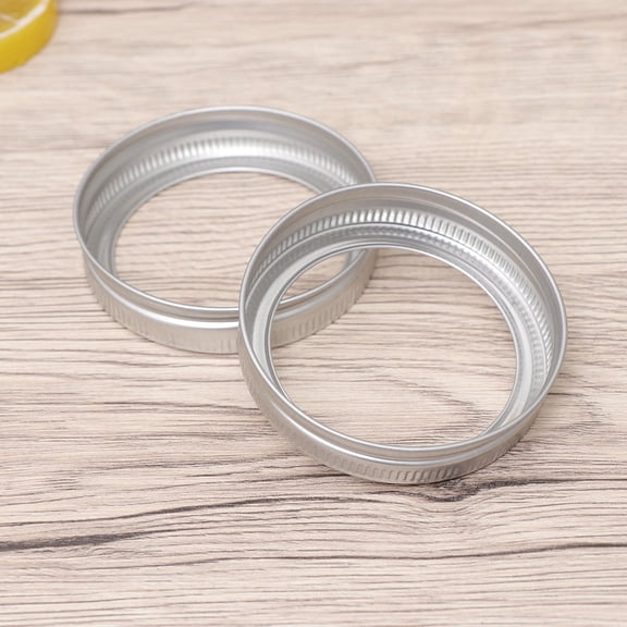OUNONA 5Pcs Rust Resistant Iron Jar Rings Plated Silver Screw Bands for Mason Jars Ideal for Sprouting