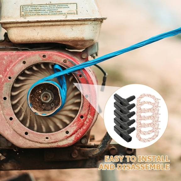 OUNONA 5Pcs Starter Rope Pull Cord with Handle for Garage Door and Attic Ladder Access