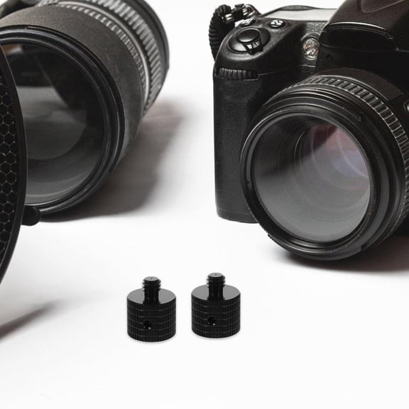 OUNONA Black Aluminum Camera Mount Screw Adapter, Reinforced Hole, for Photography 5Pcs