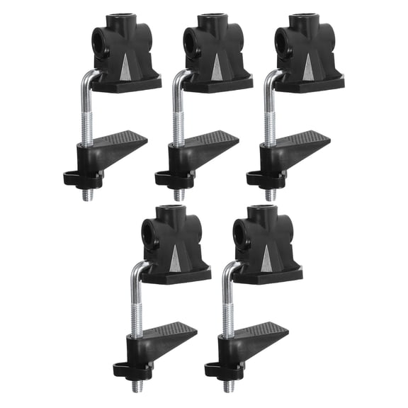 OUNONA Table Light Clamp Black Metal and Plastic Easy Maintenance for Holding 5Pcs
