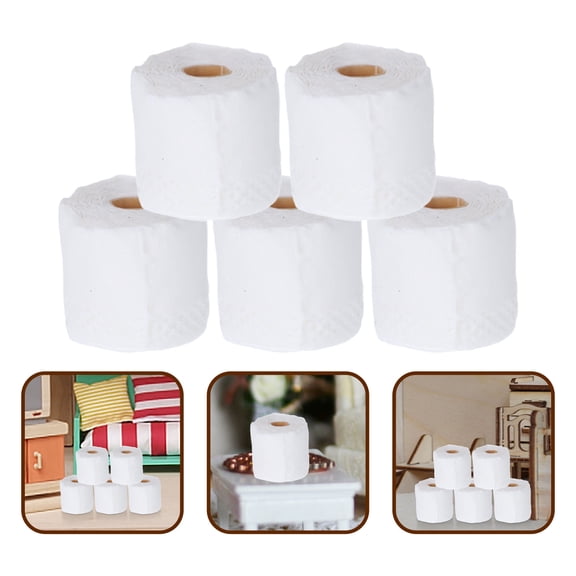 OUNONA 5Pcs Vintage Miniature Roll Accessories for Crafting, Scrapbooking, and Collectors