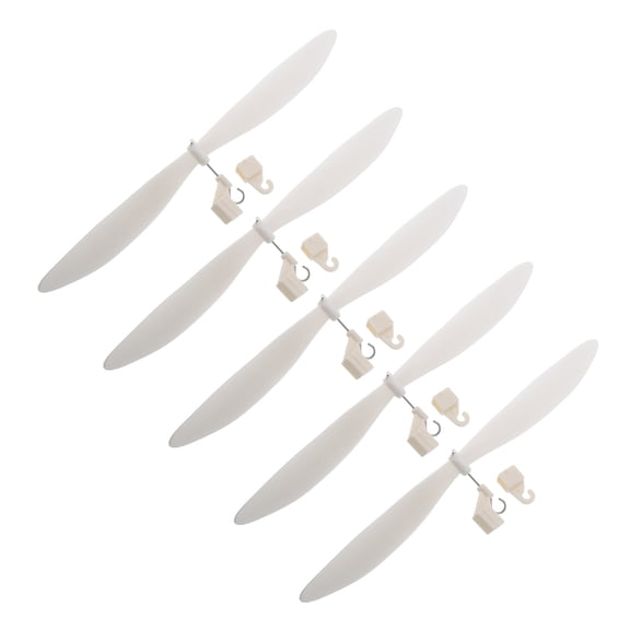 OUNONA 5-Pack White Carbon Fiber Airplane Propeller Blades Powerful Fan Accessories for RC Model Aircraft