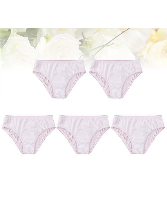 5Pcs Women Disposable Briefs Cotton Odorless for Travel or Daily Change Use