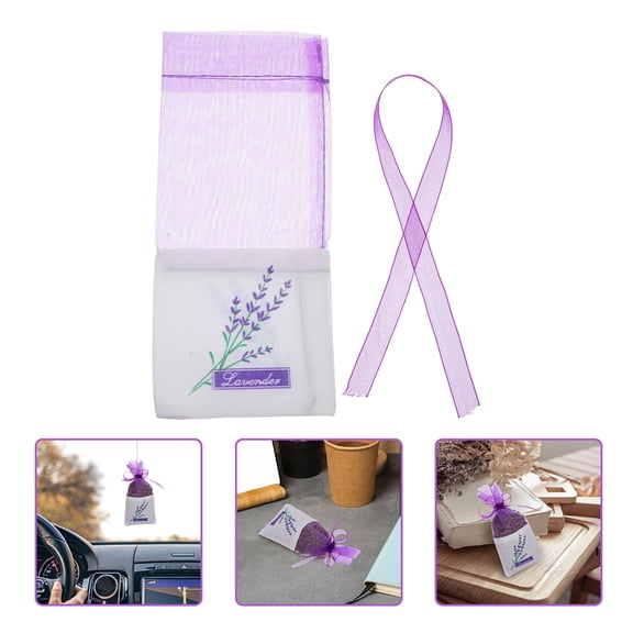 OUNONA 5pcs Empty Lavender Sachet Bags For Drawer And Closet Freshening Small Organza Gauze Pouches For Dried Flowers And Spices