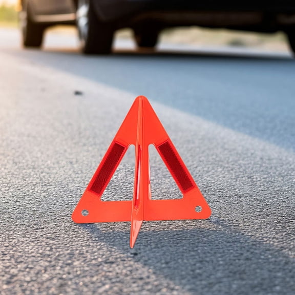 OUNONA 5pcs High Reflective Emergency Triangle Warning Signs For Vehicles Waterproof Roadside Safety Supply Warning Sign For Night Driving Safety