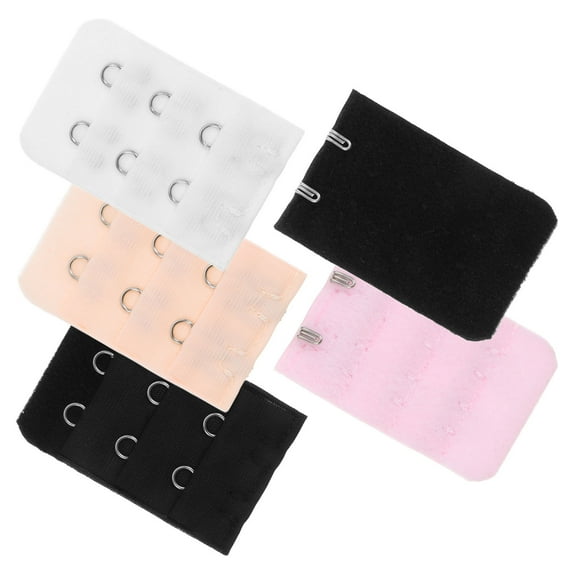 FOLOYORI Bra Strap Extenders 5-Pack, 2-Hook Adjustable Length, Random Colors, Comfortable Fit, Size Extension Accessories