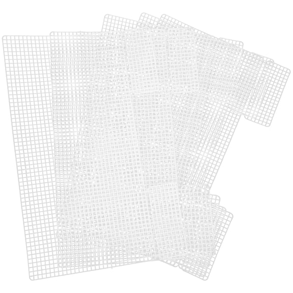 OUNONA 5pcs Plastic Mesh Canvas Sheets Yarn Crafting Mesh Sheets Bag Mesh Sheets