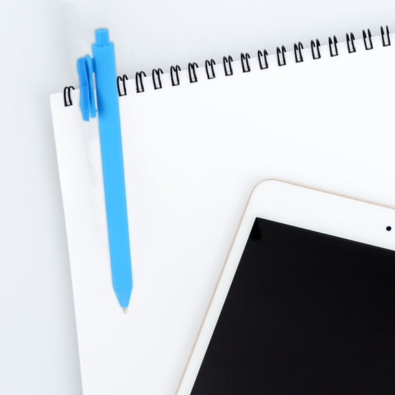 OUNONA 5pcs Plastic Ballpoint Pens for Students Smooth Writing Ribbon Shape Pen Replacement Set and Office Supplies