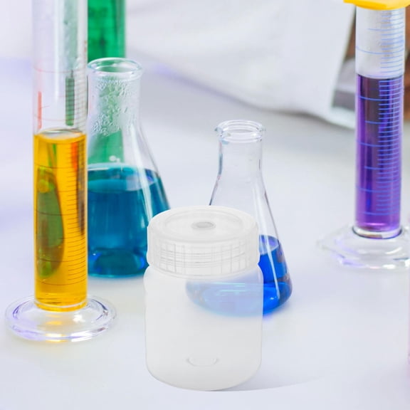 OUNONA 5pcs Portable Wide Mouth Lab Bottles, suitable for Storing Chemicals and Medicines, Leak-Proof and Refillable Containers for Travel and Laboratory Applications