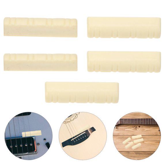 OUNONA 5pcs Professional 8 String Mandolin Accessory Durable Bone Nut