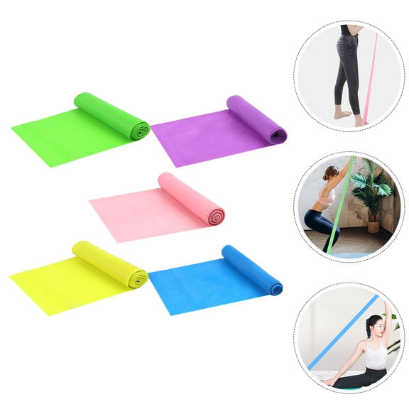 OUNONA 5pcs Resistance Bands TPE Assorted Color Leg Strap For Cable Machine In Strength Training