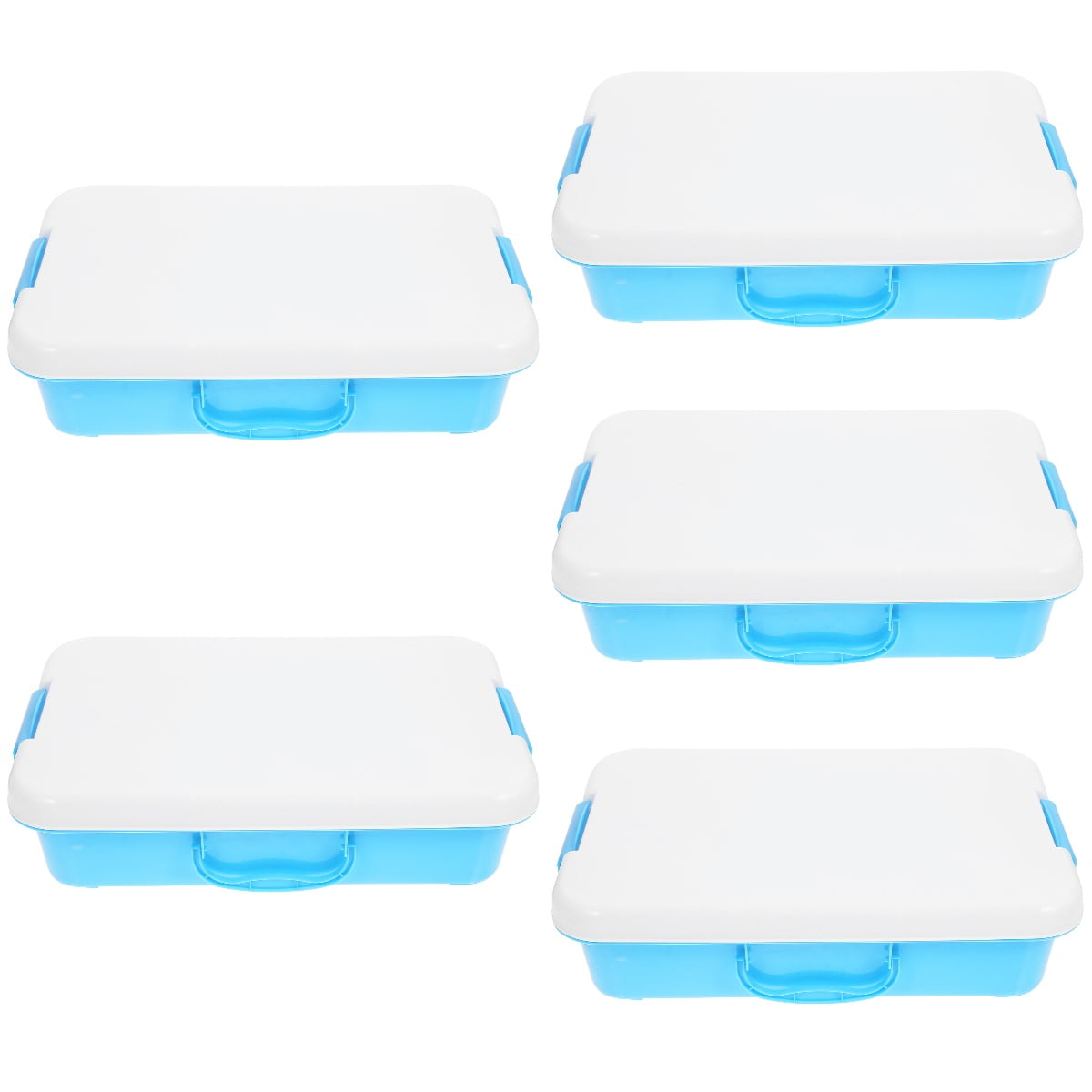 OUNONA 5pcs Sand Box with Handle Plastic Sandbox Indoor Outdoor Activities Sandbox Kids Plaything