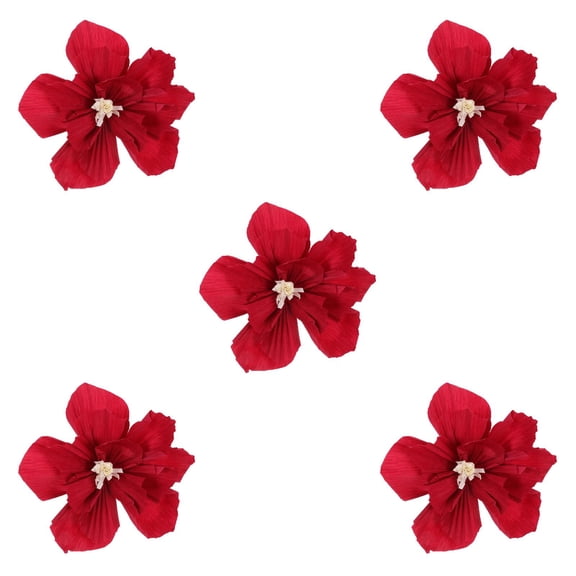 OUNONA 5pcs Stereoscopic Flowers Artificial Paper Flowers Home Flowers Decor DIY Craft Artificial Paper Flowers Ornament Simulation Three-dimensional Flowers Decorative Flower