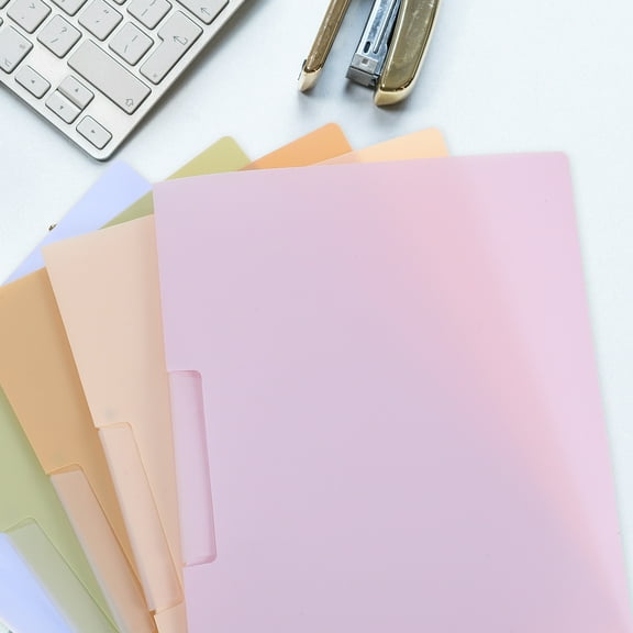 OUNONA 5pcs Swing Clip Report Covers File Folder with Slide Locking Binder for School Business Presentation