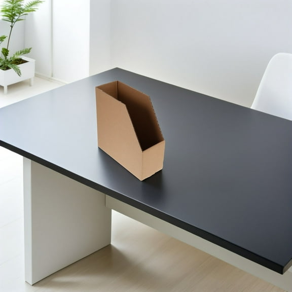 OUNONA 5pcs Thick Cardboard Boxes Corrugated Storage Bins Pantry Organizer Bins for Shelves Garage Office Store Organization