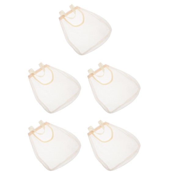 OUNONA 5pcs Wall-Mounted Mesh Storage Bag for Garlic Ginger and Onions Space-Saving Garlic Net Bag Breathable Vegetable Bag for Kitchen