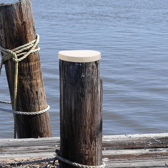 OUNONA 5-Pack White PVC Wood Peg Caps Protective Covers for Dock Accessories and Outdoor Use