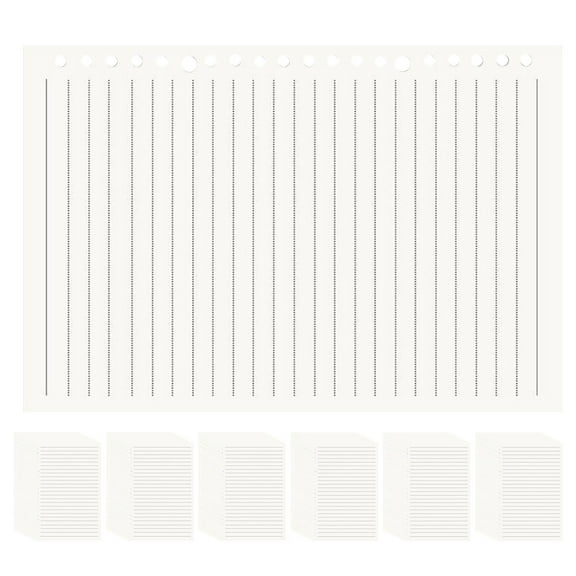 OUNONA 6-Pack Loose Leaf Notebook Paper Refill for Binder, 21 x 14 cm, College Ruled, Writing Paper