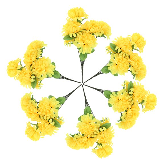 OUNONA 6 Bundles Classic Simulated Chrysanthemum Bouquet 34.00X16.00X11.00CM
