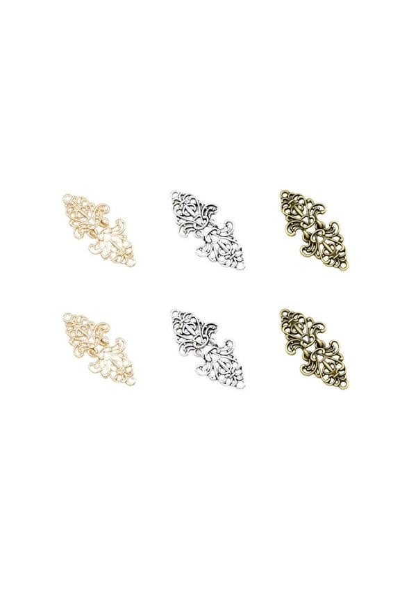 6 Pair Jacket Clasp Cloak Clasps Shawl Clips Solid Brass Connectors