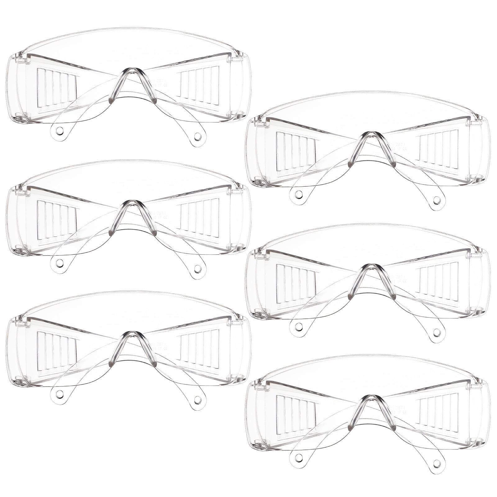 OUNONA 6 Pairs Clear Protective Eyeglasses for Lab Safety Ventilated ...