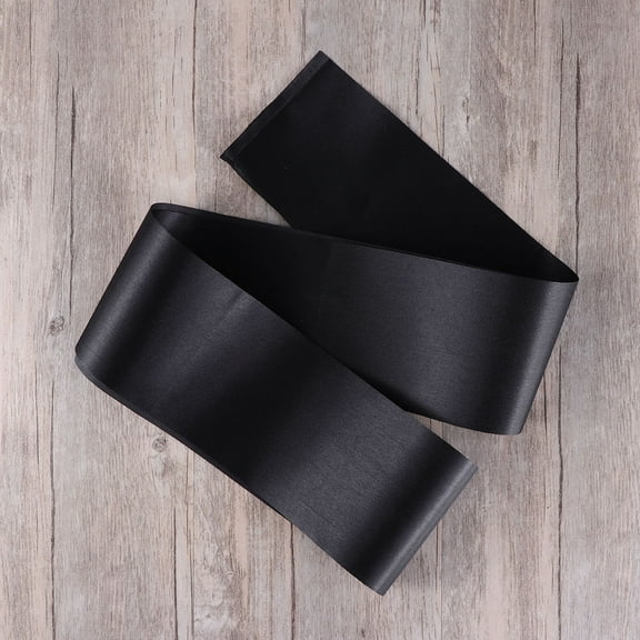 NUOLUX 6Pcs One Size Black Satin Sash Belt for Party Decoration and DIY Use