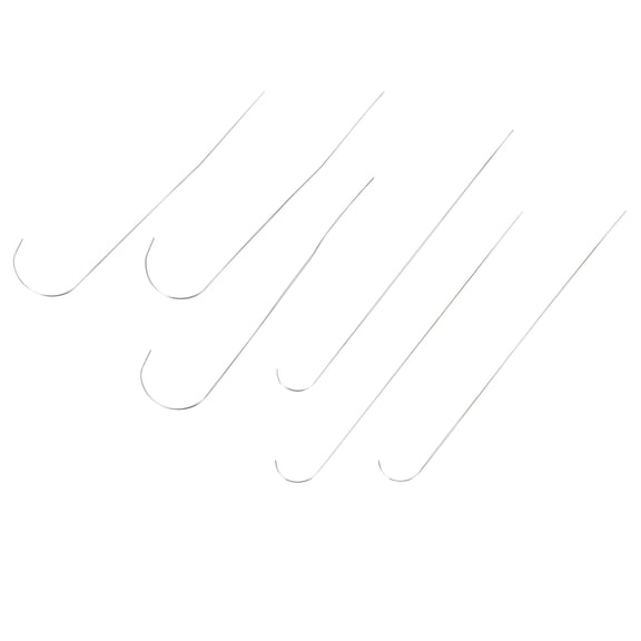 Moluckfu Bead Threading Needles Stainless Steel 6Pcs 4.72X0.59X0.04in