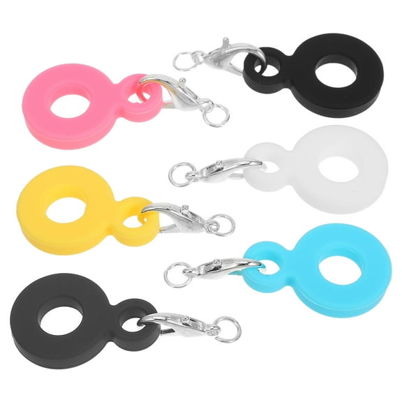 OUNONA 6 Pcs Bulk Candy Silicone Straw Decoration 4.50X2.00X0.50CM