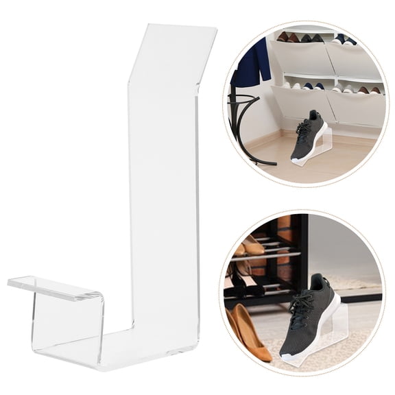 OUNONA 6 Pcs Clear Acrylic Elevated Heel Shoe Display Riser Transparent Shoe Rack Shoe Organizer Clear Shoe Stand Acrylic Shoe Display Shelf