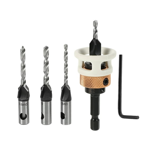 OUNONA 6 Pcs Countersunk Drill Step Bit No Dead Corner Brush Square Scraper Work