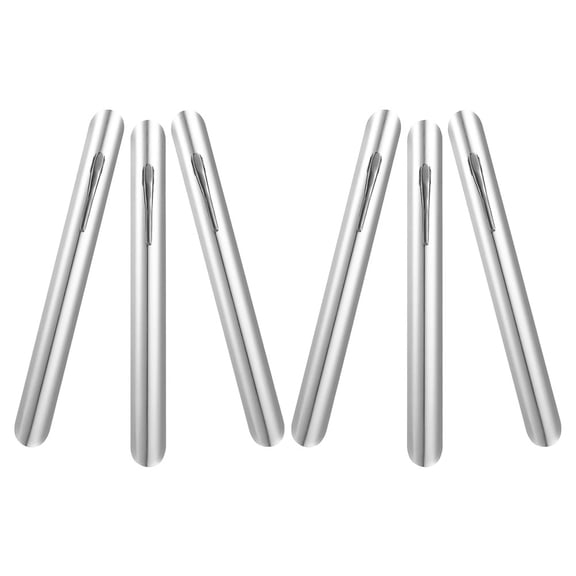 OUNONA 6 Pcs Crumb Scraper for Tablecloth Crumb Bread Scraper 15.00X1.50X0.20CM Silver