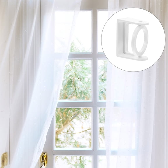 OUNONA 6 Pcs Curtain Support Plastic No Drill Self Adhesive For Home Kitchen