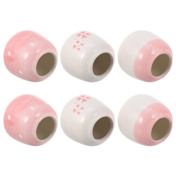 OUNONA  6 Pcs Flower Planting Pot Succulent Plants Nursery Indoor Girl Pink